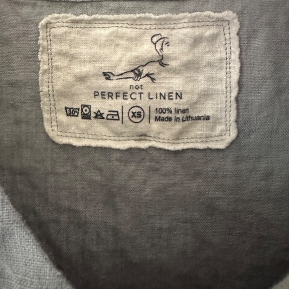 notPERFECTLINEN pure linen shirt size xs - Picture 2 of 9